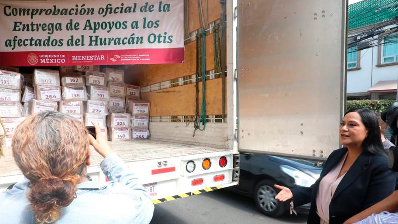 Muestra Sedebi comprobación de entrega de apoyos para damnificados de "Otis" 