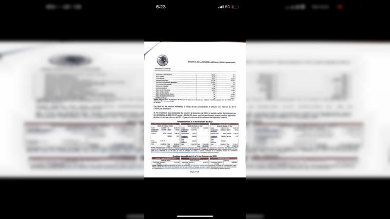 Lenia Batres se baja el sueldo y demuestra haber devuelto más de 80 mil pesos a la SCJN