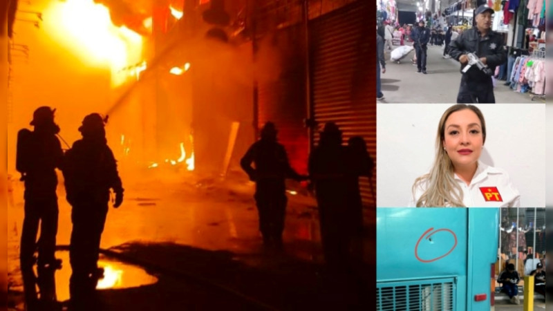 Misterioso incendio en TextiCuitzeo, el mayor tianguis de ropa de Michoacán que da hasta 200 millones al crimen; autoridades, rebasadas 