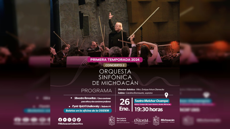 Adquiere tu boleto gratis para el próximo concierto de la Osidem 