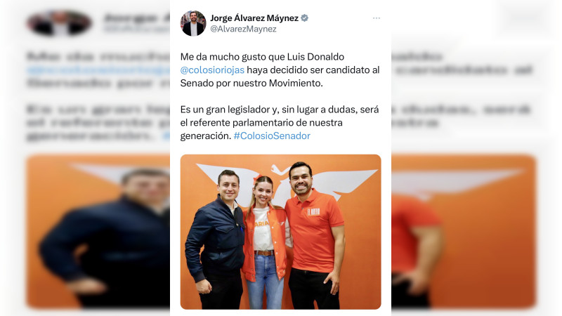 Anuncia Luis Donaldo Colosio Riojas que va por un escaño en el Senado con MC