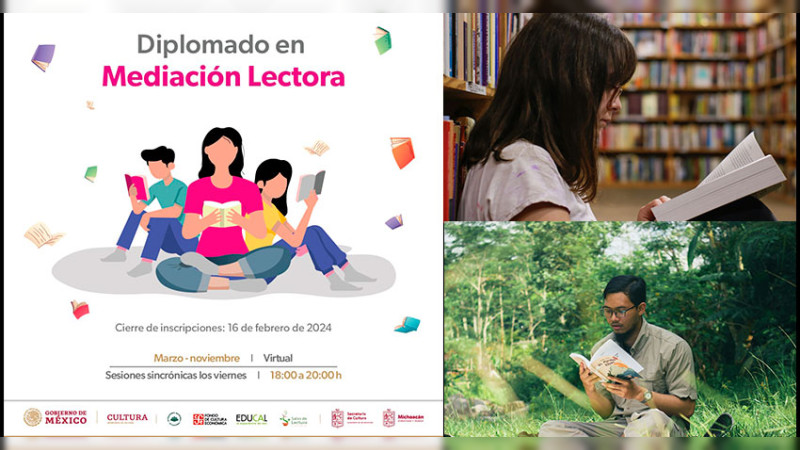 Sector cultura de Michoacán convoca a diplomado sobre fomento a la lectura  