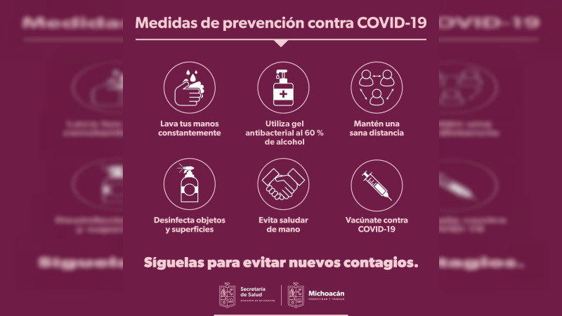 Aún es indispensable mantener medidas preventivas ante el COVID-19: Sector Salud Michoacán 