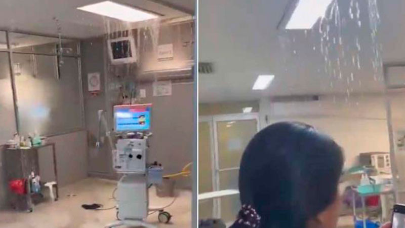  Se inunda área de terapia intensiva del ISSSTE en Hermosillo, Sonora 