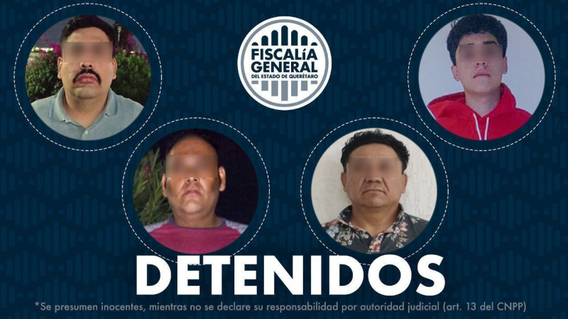 Cuatro detenidos por robo a casa habitación en El Refugio, Querétaro 