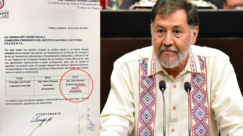 Gerardo Fernández Noroña representará al PT en el INE 