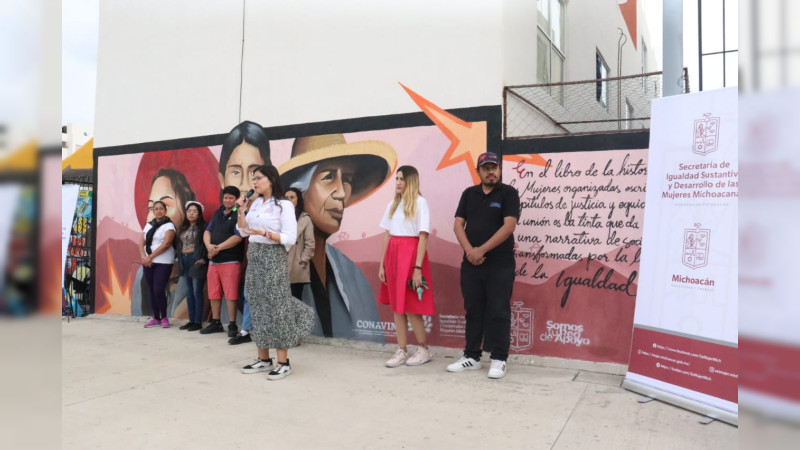 Inaugura Seimujer murales con perspectiva de género en Villas del Pedregal