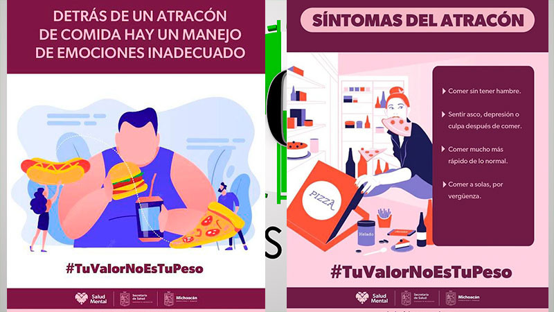 Ofrece Secretaría de Salud de Michoacán atención gratuita a pacientes con trastorno de atracón 