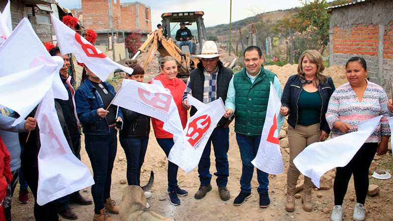 Inicia construcción de drenaje sanitario en Cuitzillo El Chico, en Tarímbaro, Michoacán 
