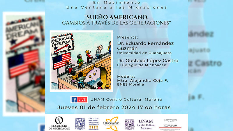 Hoy inicia ciclo sobre migración en el Centro Cultural UNAM de Morelia, Michoacán  