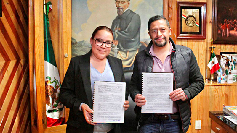 Instituto de Capacitación para el Trabajo de Michoacán firma convenio con Acuiztio 