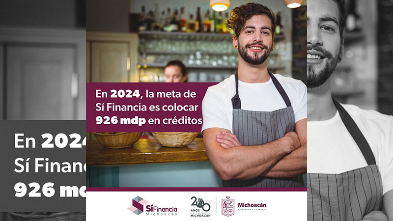 Colocar 926 millones de pesos en créditos para negocios, meta de Sí Financia para 2024 