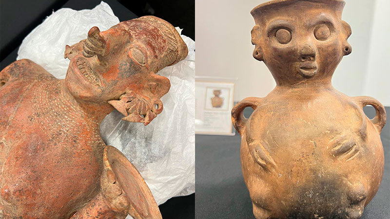 México recibe 30 piezas arqueológicas repatriadas de EEUU