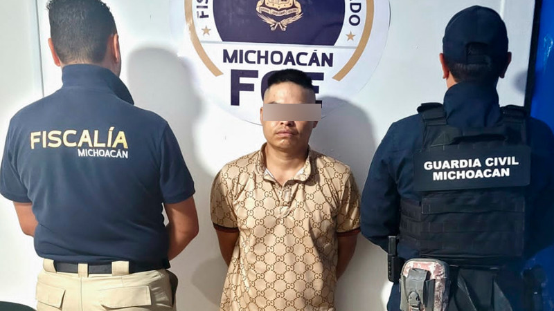 Detienen a presunto homicida, estaba alterando el orden en Apatzingán, Michoacán 