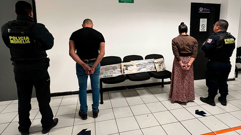 Arresta Policía Morelia a pareja que había disparado contra un civil 