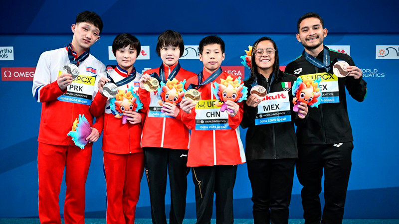 Dupla mexicana gana bronce en el Campeonato Mundial de Deportes Acuáticos de Doha 