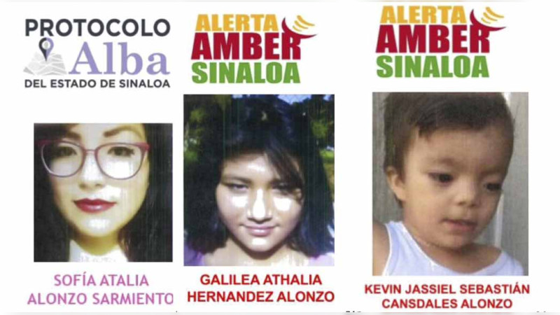 Emiten ficha de búsqueda de madre y sus hijos desaparecidos en Culiacán, Sinaloa 