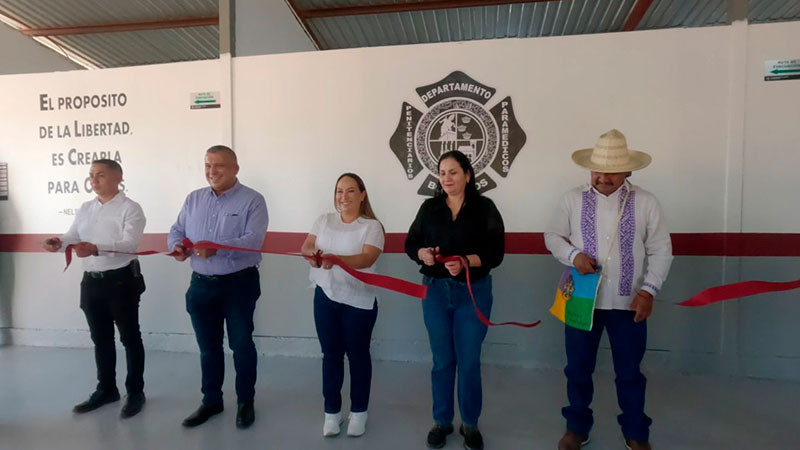Inauguran base de Protección Civil en penal de Uruapan, Michoacán   