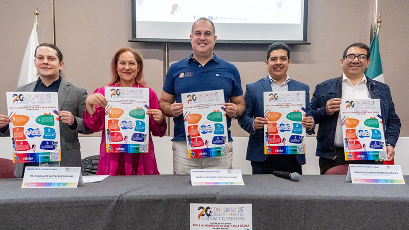 Convoca la CEDH Michoacán al XX Concurso de dibujo infantil, “Ilumina tus derechos”  