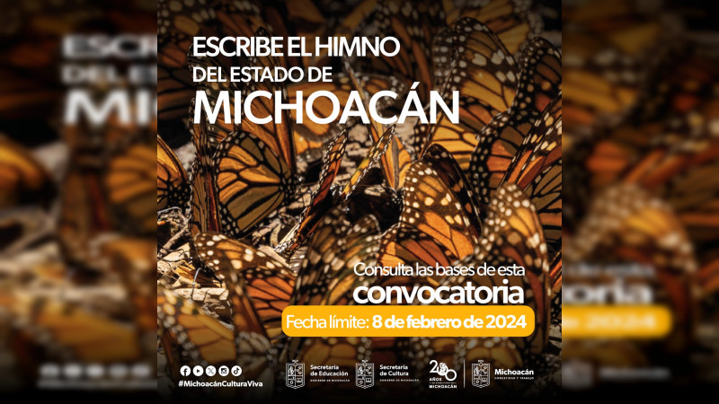 En 2 días cierra convocatoria para crear el himno de Michoacán: Secum 