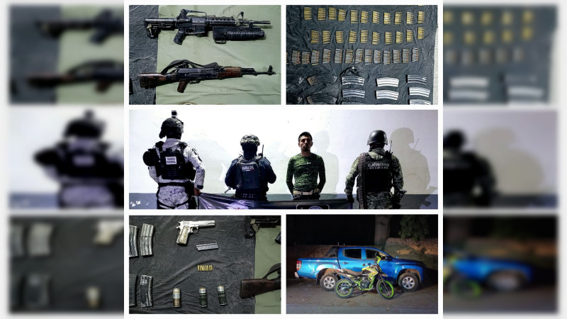 Aseguran granadas, armas largas y miles de cartuchos en nuevo operativo en bastión del crimen en Michoacán 