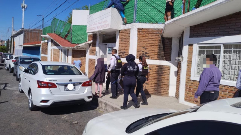 Policía de Morelia asegura a dos menores que se fugaron de Casa Hogar  