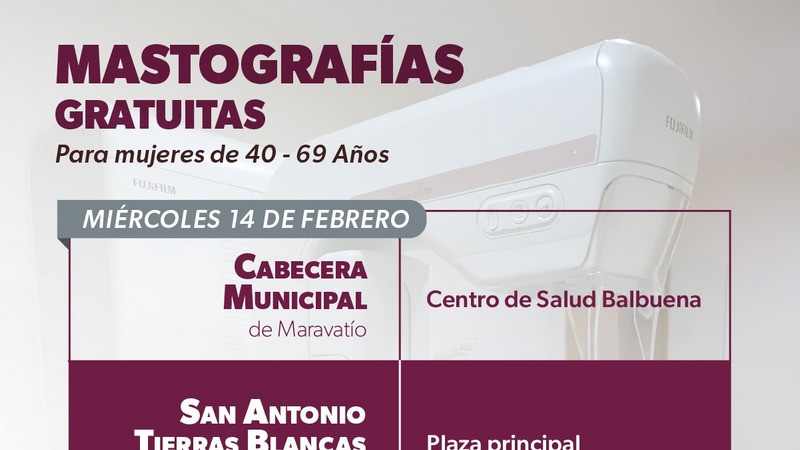 Llevará sector salud mastografías a 7 municipios de Michoacán 