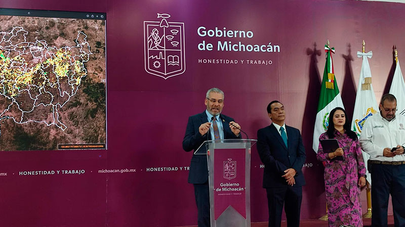 Gobernador de Michoacán prende el sistema de vigilancia satelital “Guardián Forestal” 