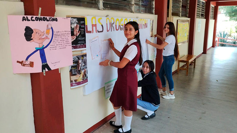 Escuelas de Michoacán trabajan en el aula para prevenir adicciones 