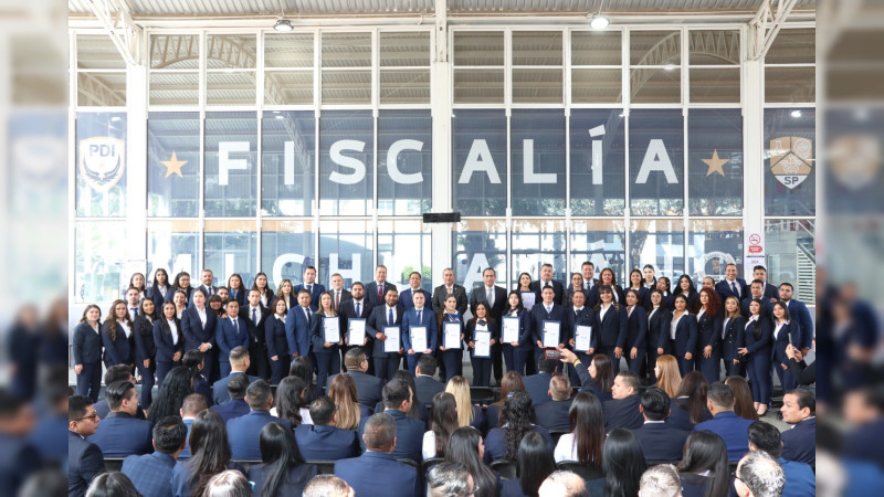 Egresa la 2ª Generación de Agentes del Ministerio Público y 5ª Generación de Policías de Investigación, en Michoacán