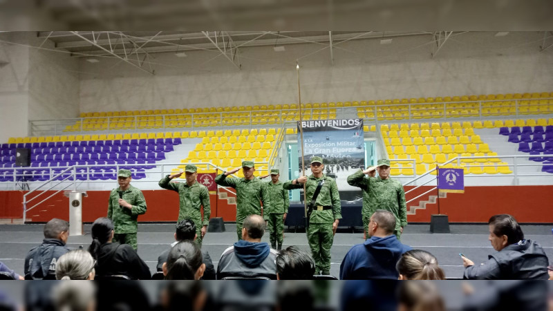 Exitoso primer taller del Curso de Instrucción de Escoltas de Bandera de la Exposición Militar “La Gran Fuerza de México" en Uruapan