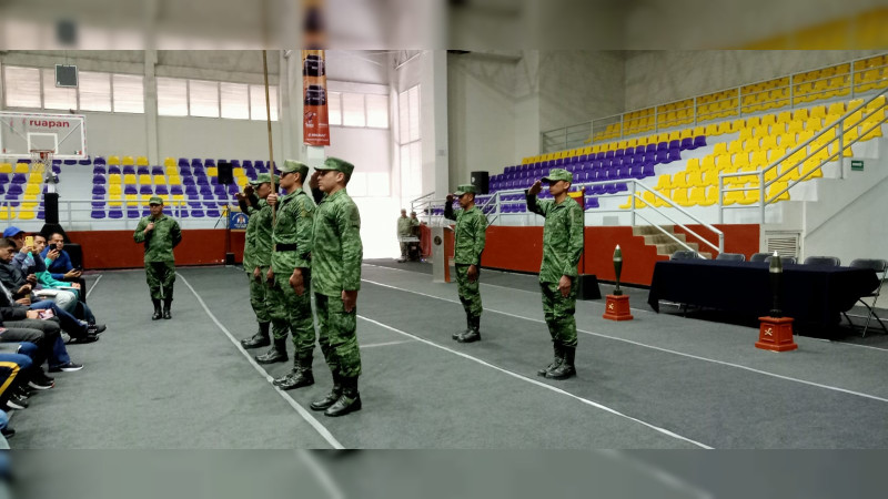 Exitoso primer taller del Curso de Instrucción de Escoltas de Bandera de la Exposición Militar “La Gran Fuerza de México" en Uruapan