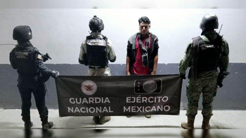Operativo contra el crimen en Apatzingán, Michoacán, deja un detenido, munición y droga asegurados 