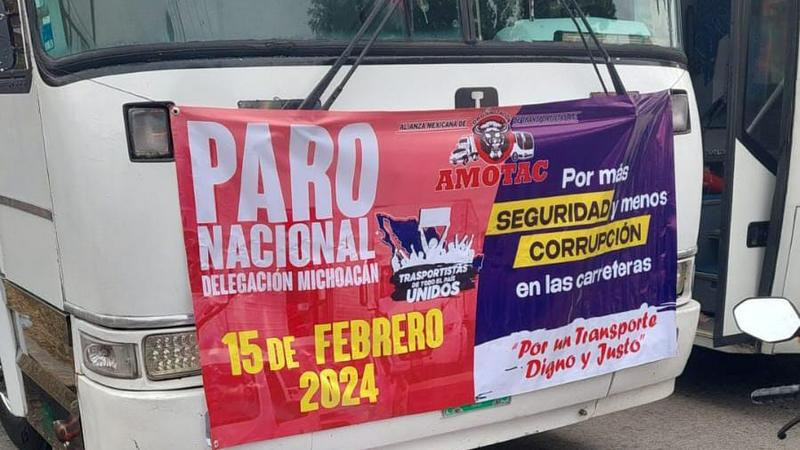 Transportistas en Michoacán alistan bloqueos en la Autopista Siglo XXI por paro nacional 
