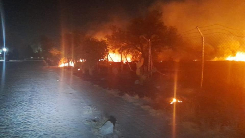 Se queman varias hectáreas en la Zona Arqueológica de Teotihuacán 