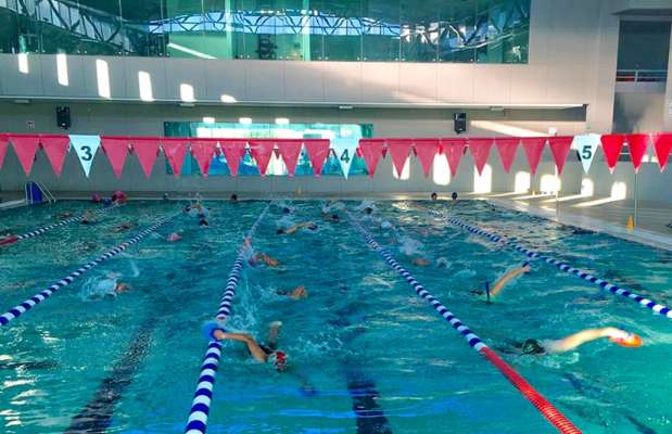 Alberca semi-olímpica “La Antorcha” sede del primer circuito de natación rumbo a la eliminatoria estatal 