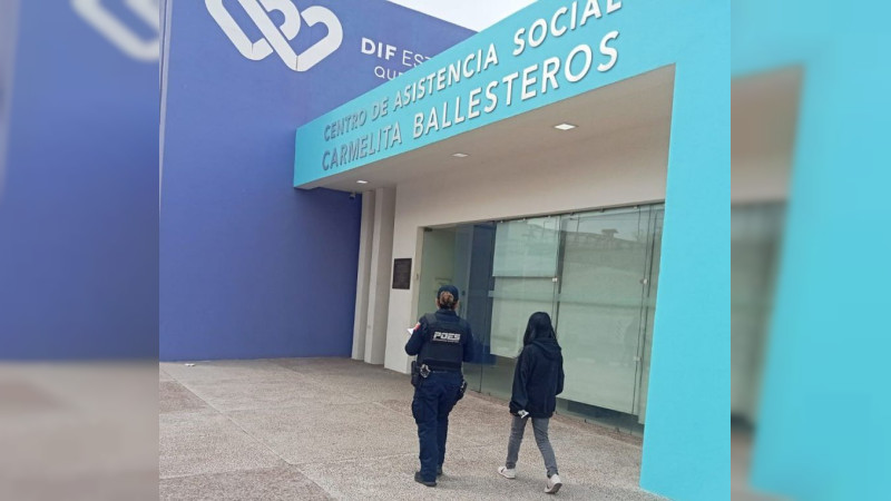 Policía Estatal de Querétaro auxilia adolescente reportada como extraviada en Puebla 