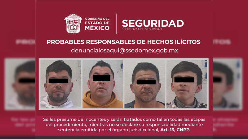 Detienen a banda delictiva, intentaban robar una pipa de agua en La Marquesa; habitantes casi los linchan