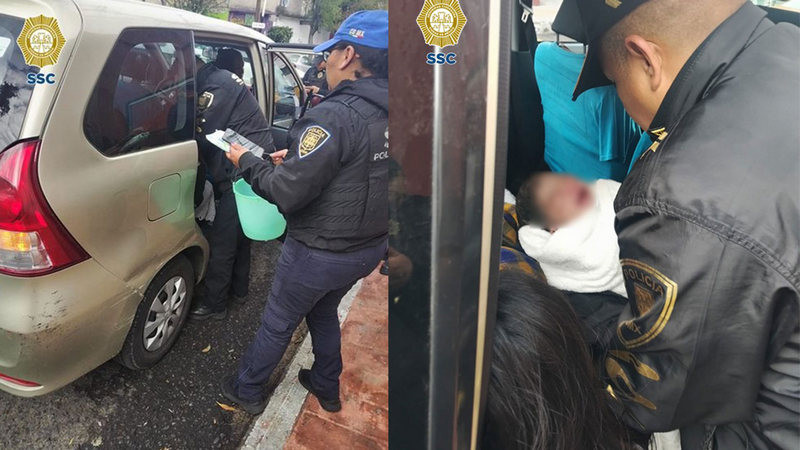 Bebé nace con la ayuda de valientes policías de la CDMX 