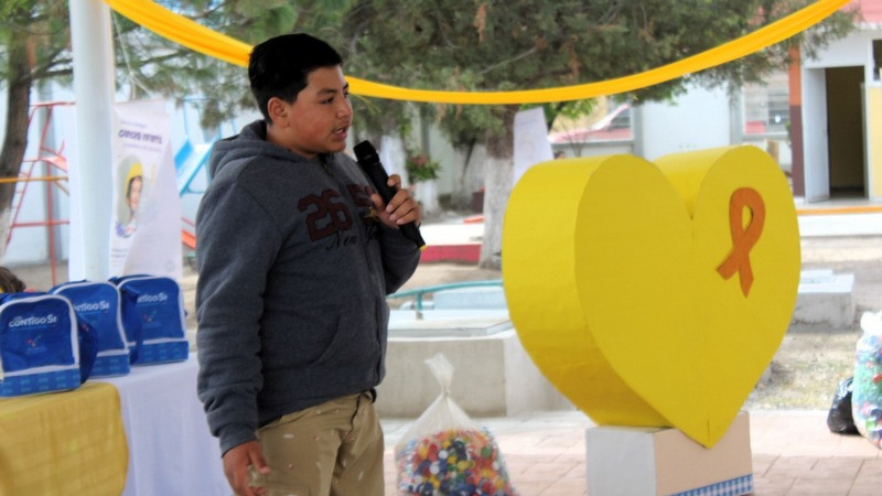 Comunidad educativa se une a la lucha contra el cáncer infantil en San Luis de la Paz, Guanajuato 