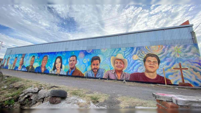 Develan y bendicen mural en honor a víctimas de ataque armado en Salvatierra, Guanajuato