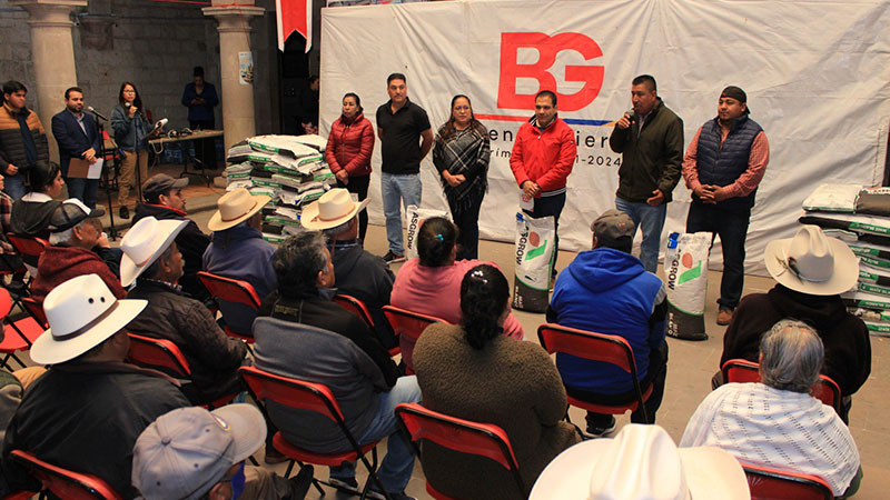 Entrega dotaciones de Semilla Elotera el ayuntamiento Tarímbaro, Michoacán 