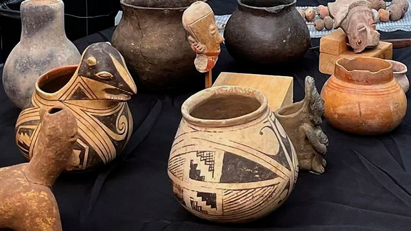 Departamento de Cultura de Nuevo México devuelve a México 41 piezas arqueológicas  