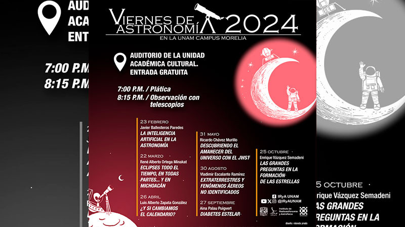 UNAM Morelia invita a observación con telescopios y pláticas de astronomía 