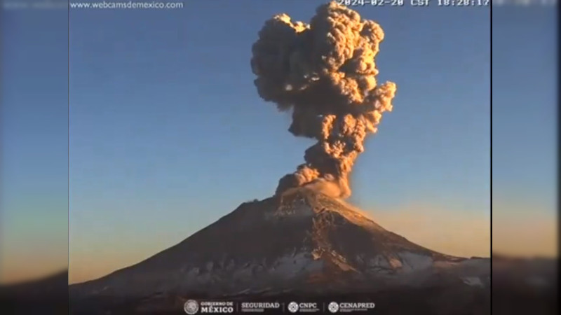 Reportan caída de ceniza del volcán Popocatépetl en 7 municipios de Morelos