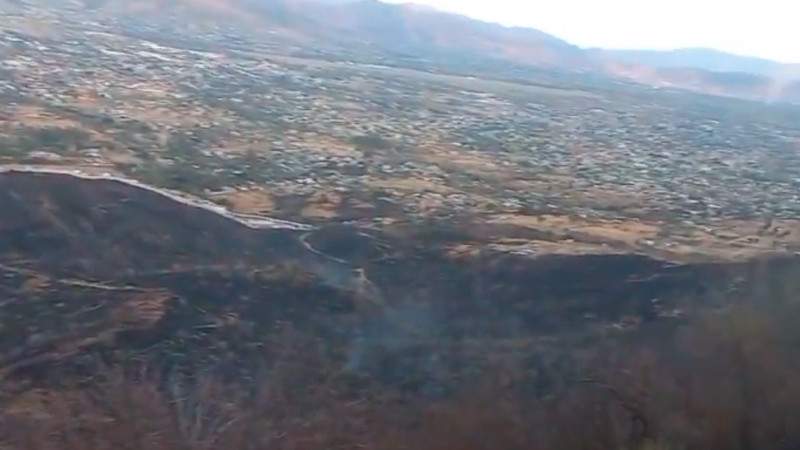 Incendio devora 30 hectáreas de la zona arqueológica de Monte Albán 