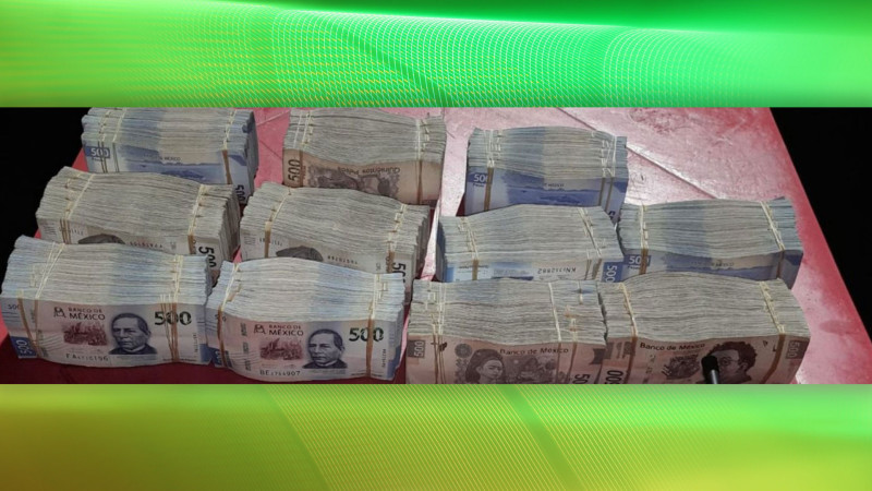Detienen a hombre con más de 2.75 millones de pesos en Lázaro Cárdenas, Michoacán 
