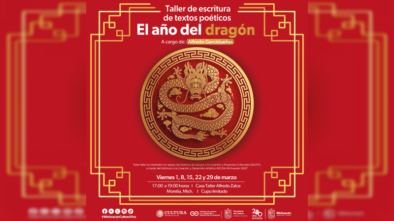 Secum invita al taller de escritura y textos poéticos en la Casa Taller Alfredo Zalce 