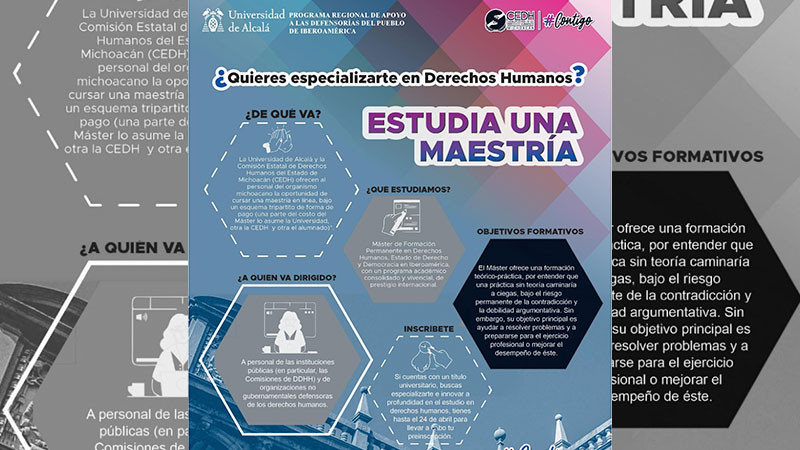 Gestionó CEDH Michoacán maestría en derechos humanos con universidad española  