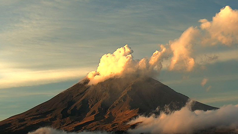 Volcán Popocatépetl se mantiene en Amarillo Fase 2 
